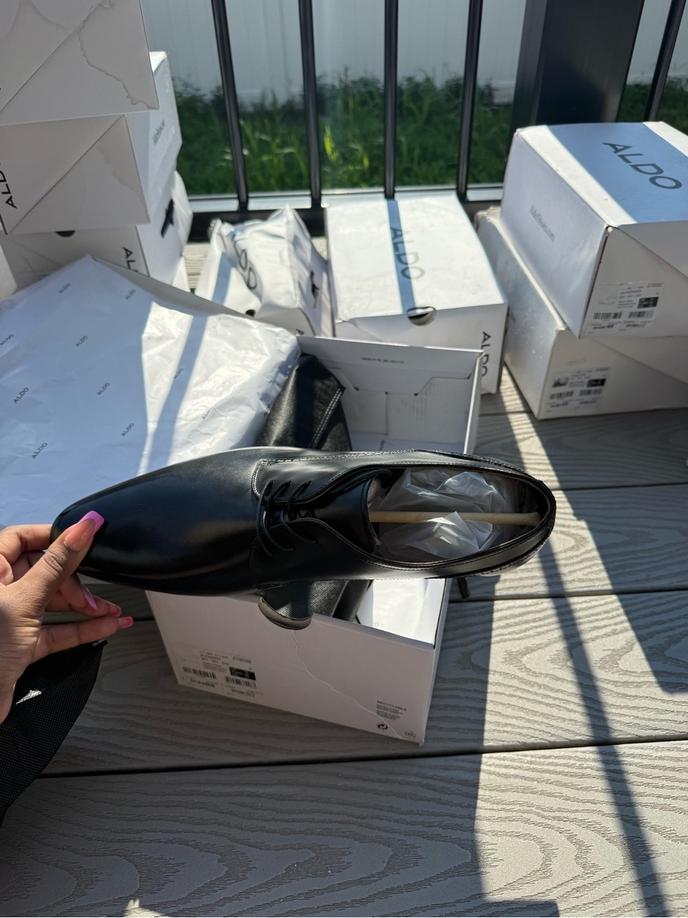 NEW- ALDO Aleaden men’s black dress shoes - Picture 3 of 6